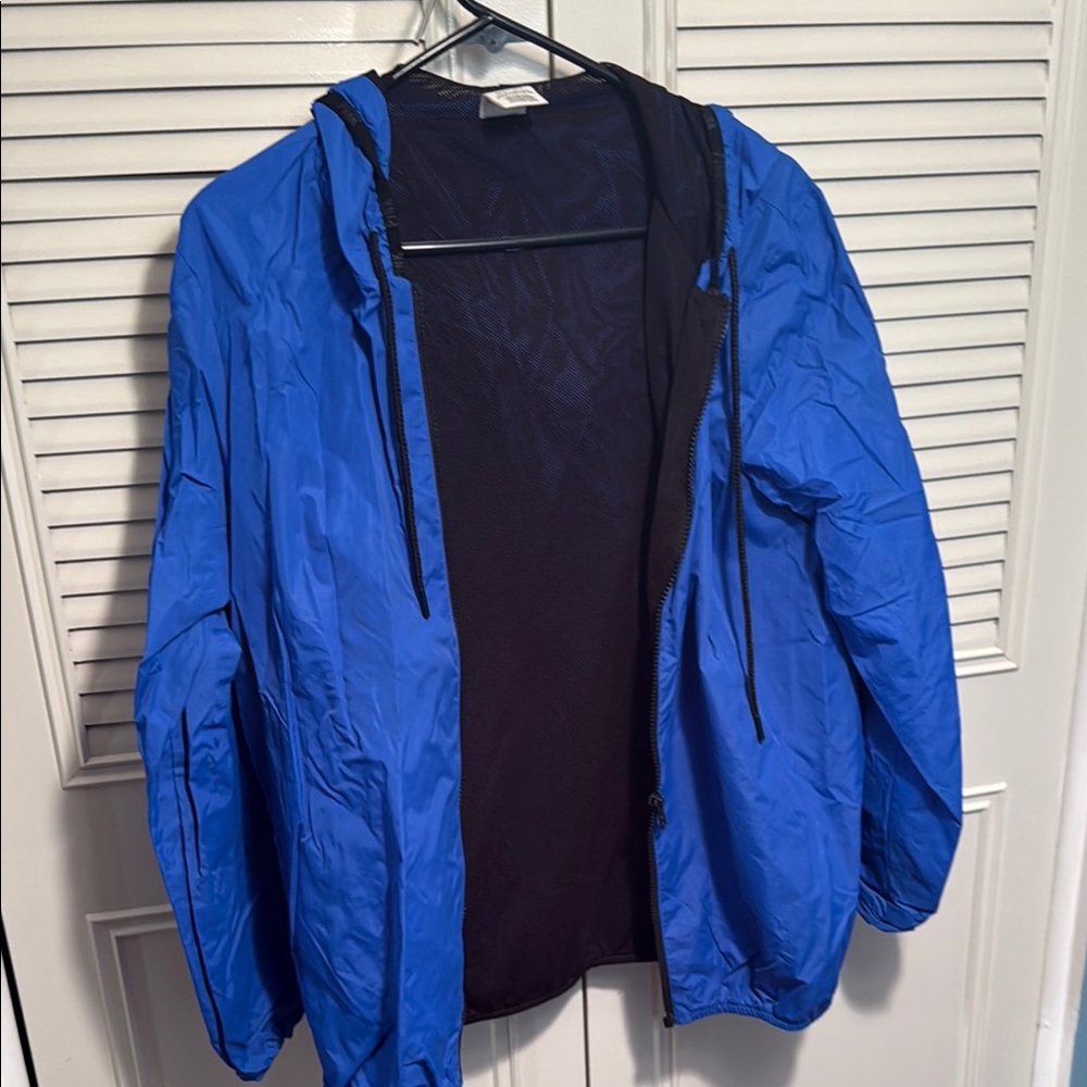 PINK Victoria's Secret Blue Windbreaker Jacket Lightweight Casual